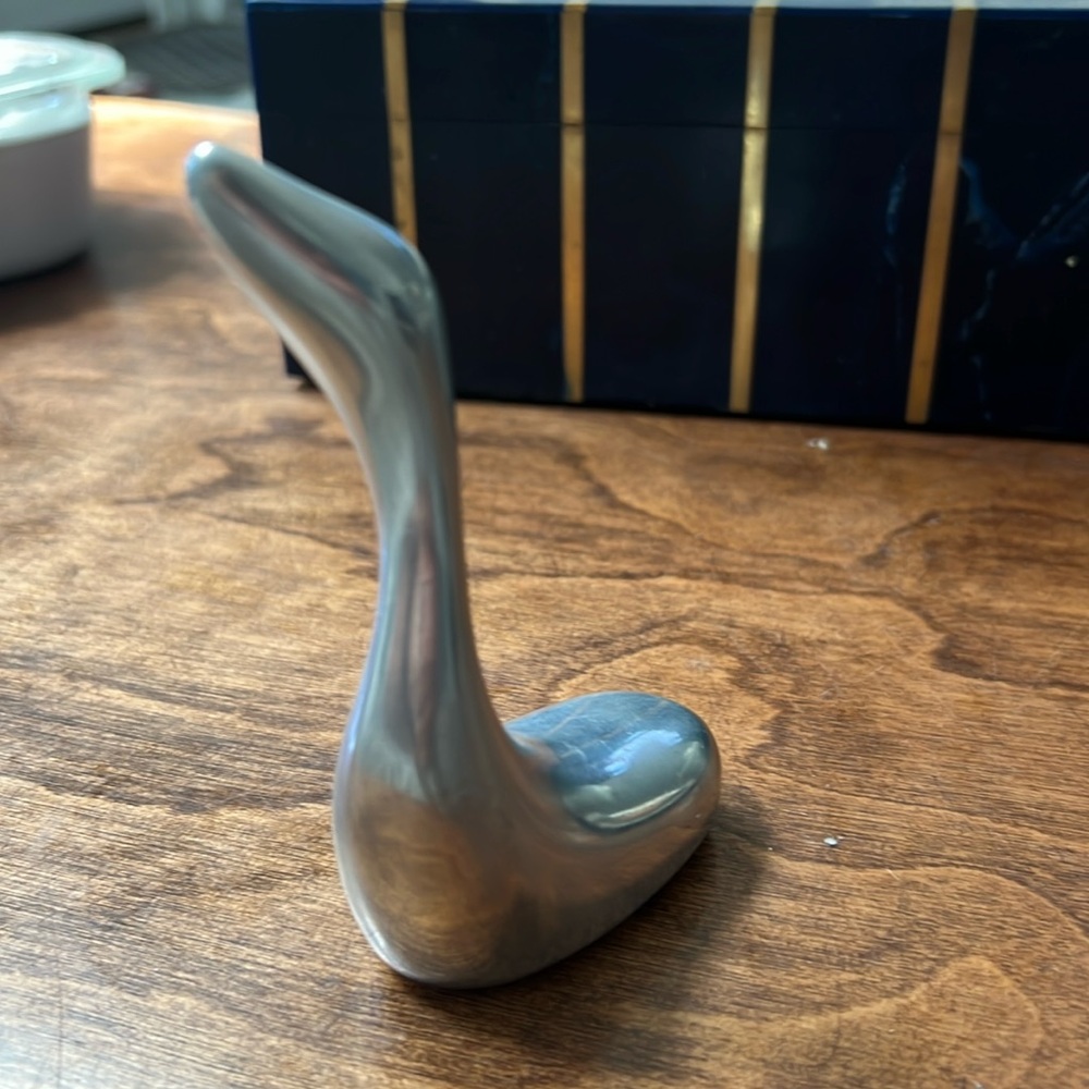 Vintage Hoselton Aluminum Swan Sculpture Figurine signed